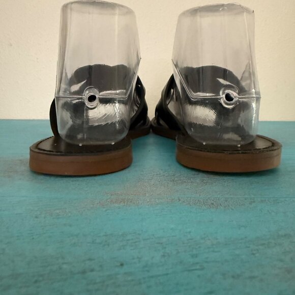 Madewell The Boardwalk Black Leather Slide Sandal Slip-On Size 6.5 - Picture 5 of 10